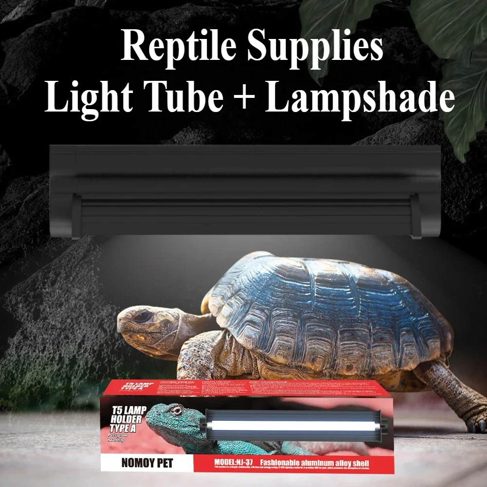 Reptile Tube Lamp UVB 5.0 / UVB 10.0 Reptiles Heating Lamps for Pets Maned Lions Lizards Turtles Lamp Tube and Lampshade Set