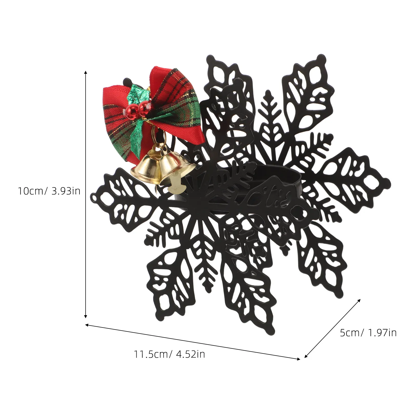 Christmas Tea Light Holder Metal Snowflake Vintage Wrought Iron Holiday Table Centerpiece Dining Mantle Kitchen Decor