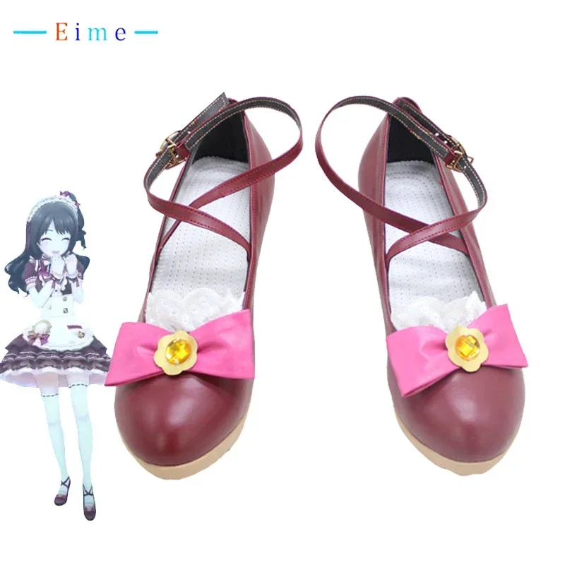 Shimamura Uzuki Cosplay Shoes SHINY COLORS Cosplay Prop PU Leather Shoes Halloween Carnival Boots Custom Made