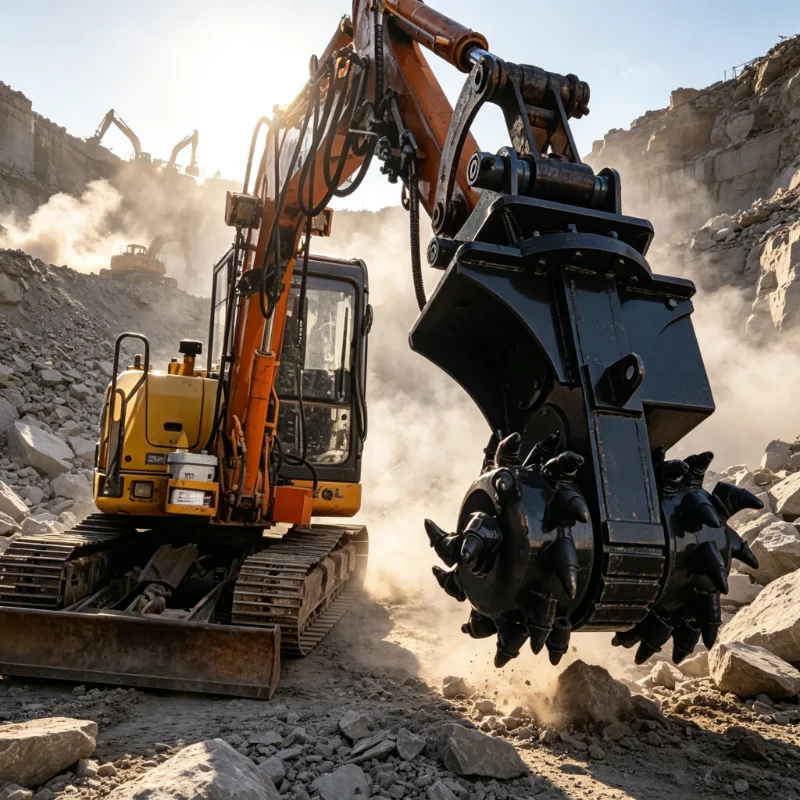 Road Milling Drum Hydraulic Milling Cutter for Excavator Asphalt Concrete Surface Mining Cold Planer Attachment High Efficiency
