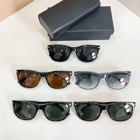 Luxury Brand Glass Lenses Acetate Square Sunglasses 3291-S Solid  Frame Texture High Trend Unisex Performance Durable UV400