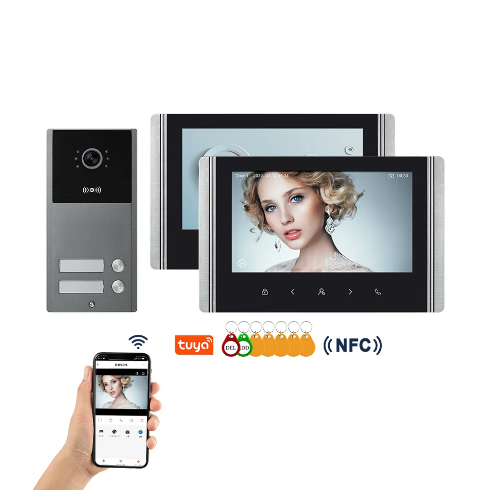 1080P Tuya видеодомофонная система 1-2 единицы здания 2,4G/5G Wi-Fi видеодомофон для домашнего видео дверной звонок приложение удаленная разблокировка