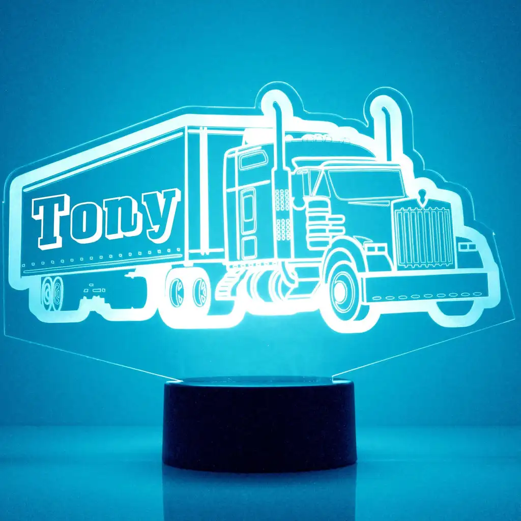 Personalized Car LED USB Night Light Custom Name Acrylic Lamp For Kids Boyfriend Children Bedroom Home Decoration Birthday Gift