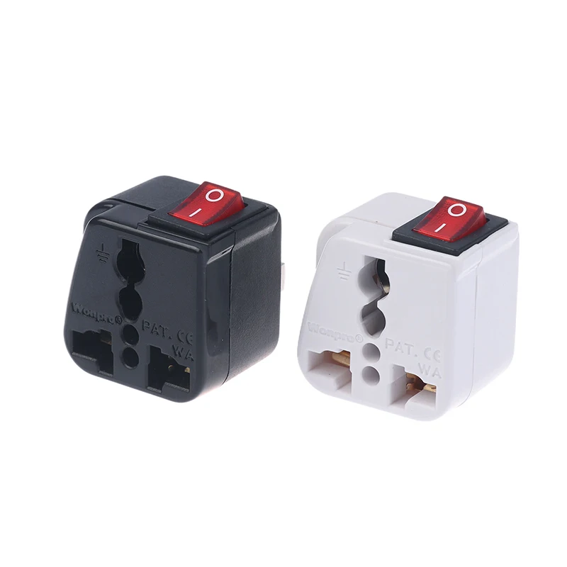 

Американский 2-контактный адаптер-адаптер, преобразователь AC100 ~ 250 В, 10 А с главным переключателем включения/выключения, светодиодный индикатор, электрический адаптер WSA-6