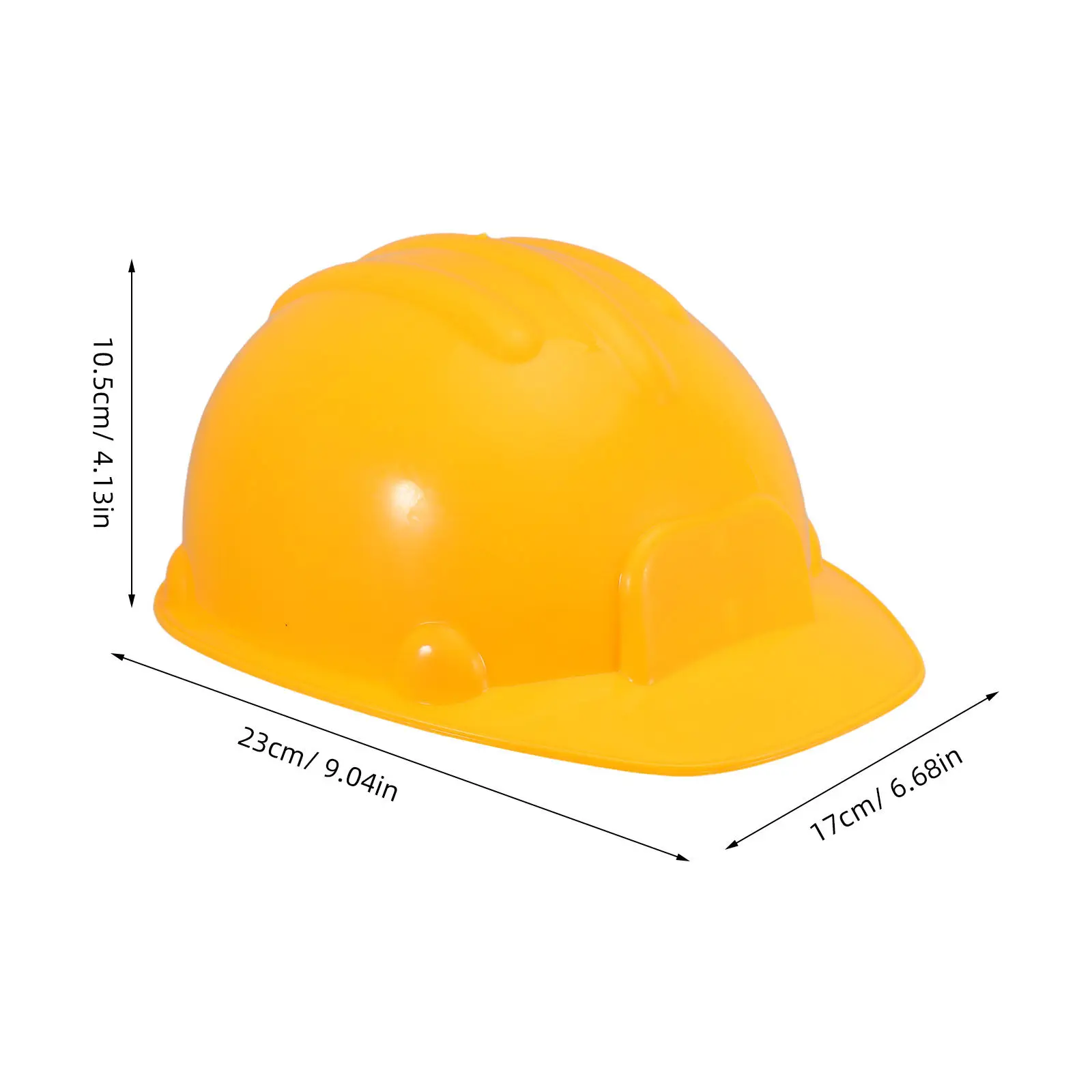 2Pcs Kids Yellow Plastic Construction Hard Hats Toddler Worker Hats Engineer Dress Up Pretend Play Construction Theme Party