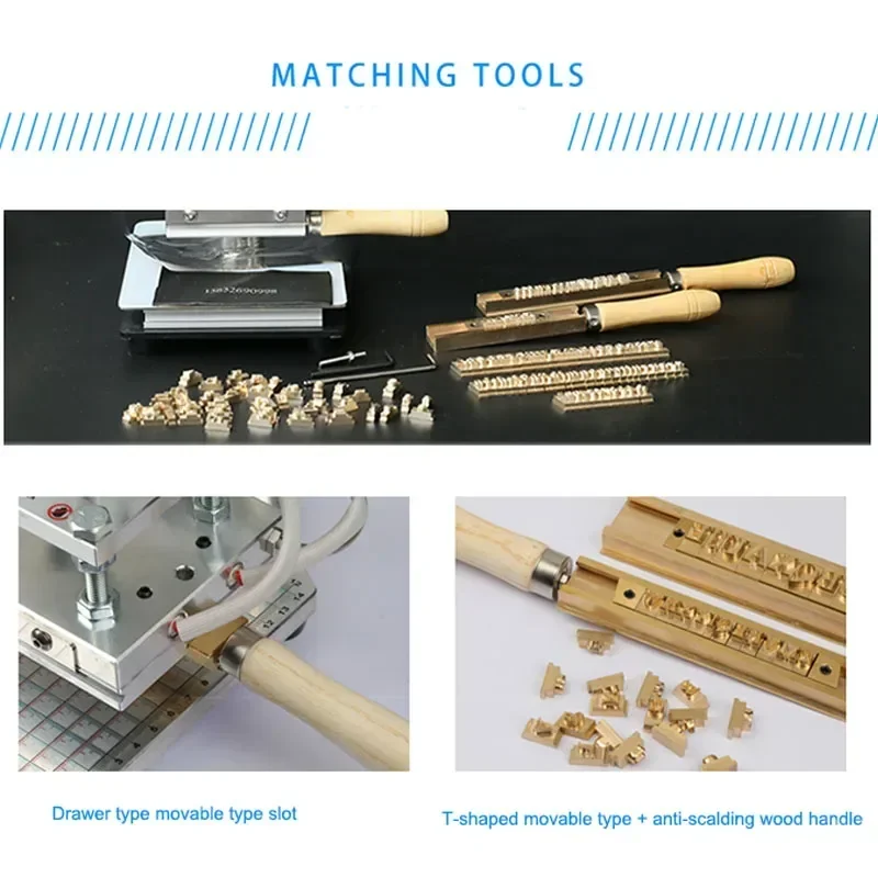 

2025 T-type Movable Type Date Number Branding Mold Roman Font Flower English Alphanumeric Symbol DIY Combination Copp