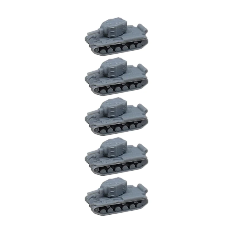 5PCS 1/700 1/350 Scale KV2 Tank Resin Accessories Vehicle Car Toys Uncolored Upgrade Military Panzer Mould for DIY Model