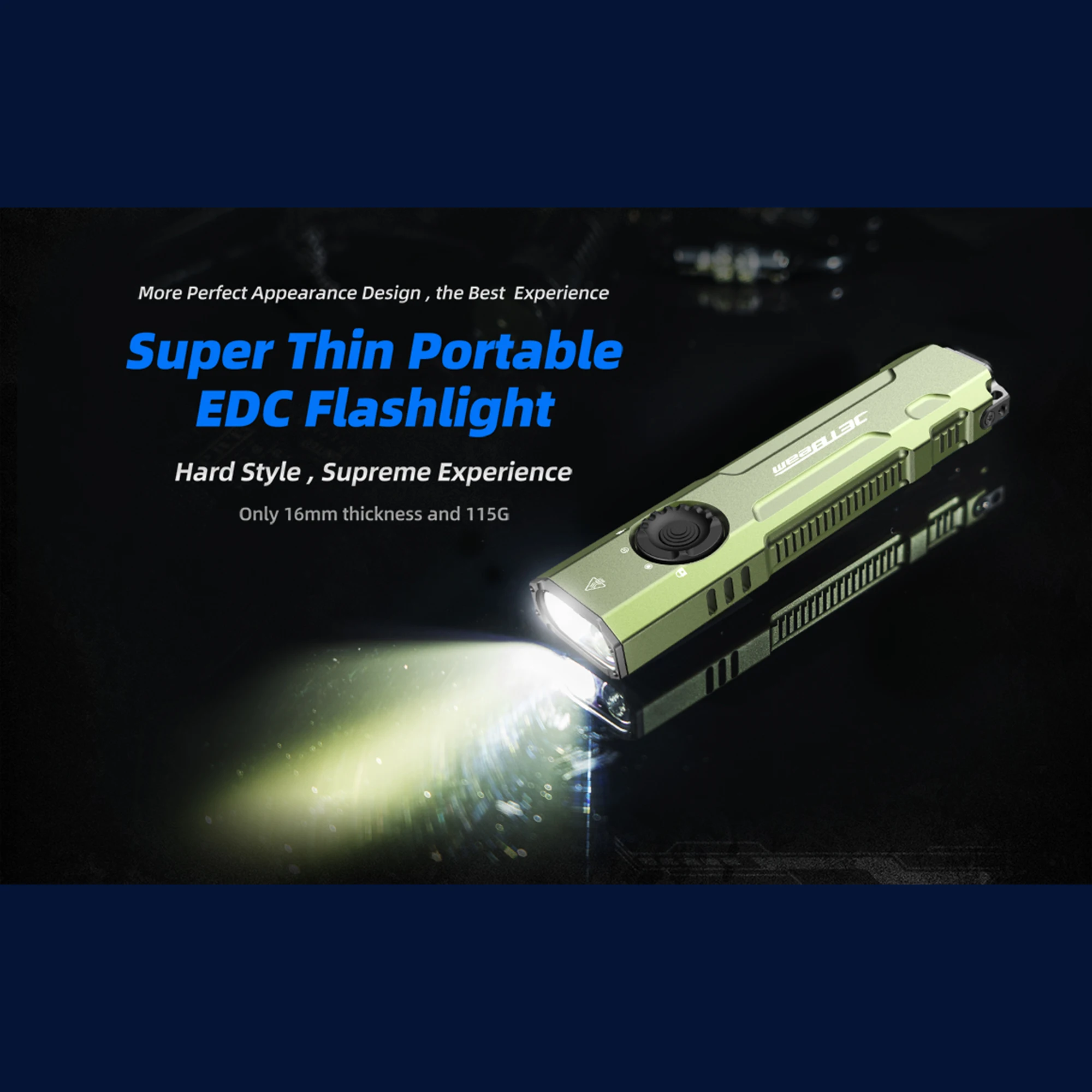 

Jetbeam E26 UV Tactical Flashlight 3-in-1 Flat Kunai SFT40 EDC Light with Adjustable Focus Impact Resistant Housing