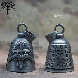 A Gun Protected Biker Bell Accessory or Key Chain for Good Luck on The Road Motorcycle Luck Gremlin Ride charm