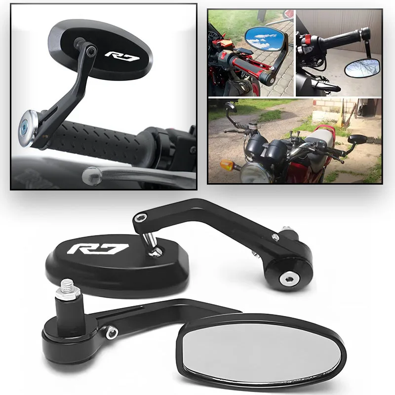 

LOGO R7 Universal 22mm 7/8" Aluminum Alloy Rearview Mirrors for Motorcycle FOR YZF R7 BMW Ducati KTM Premium Anti-Rust