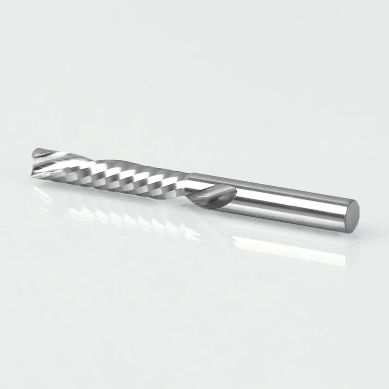Imagem -04 - Alumínio Single Flute Milling Cutter Carbide End Mill Pvc Acrílico Cortador Cnc Router Bit Haste Espiral 3.175 mm