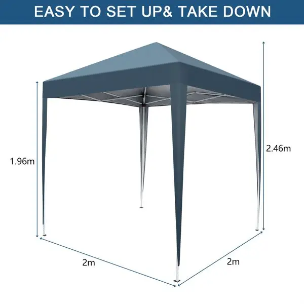 

2 x 2m Practical Waterproof Right-Angle Folding Tent Blue