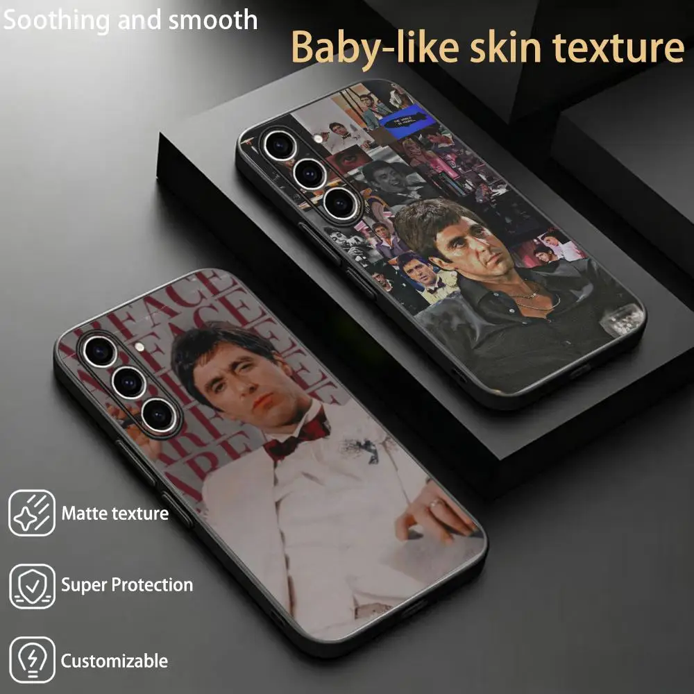 Scar-faces Tony Montana cool man  Phone Case For Samsung Galaxy S26 S25 S24 S23 S22 S21 Plus Ultra Note20 Soft Black