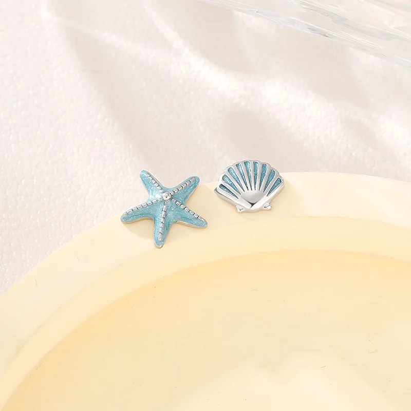 

Fashion Starfish Stud Earrings Women Girl Gift Cute Banquet Ocean Style Earrings Asymmetry Jewelry Dropshipping Wholesale