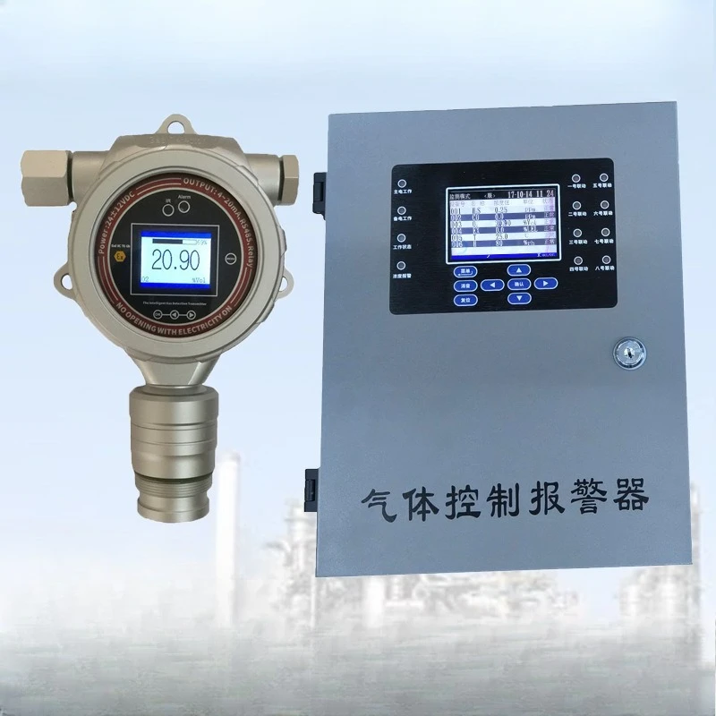 

On-line hydrogen fluoride concentration control alarm hydrofluoric acid gas leakage detection system