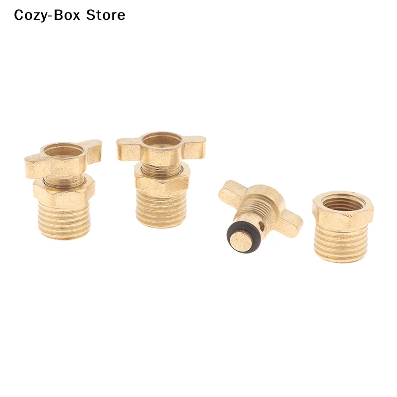 [ZY]3Pcs 1/4 Brass Air Compressor Drain Screw Air Compressor Drain Valve Replacement Set Fits For Screw Compressors Tools[ZY]