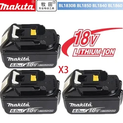 100% Original Makita Rechargeable Battery, Replaceable LED Lithium-ion, 9.0Ah/6.0Ah 18V BL1860B BL1860 BL1850 BL1830 BL1815