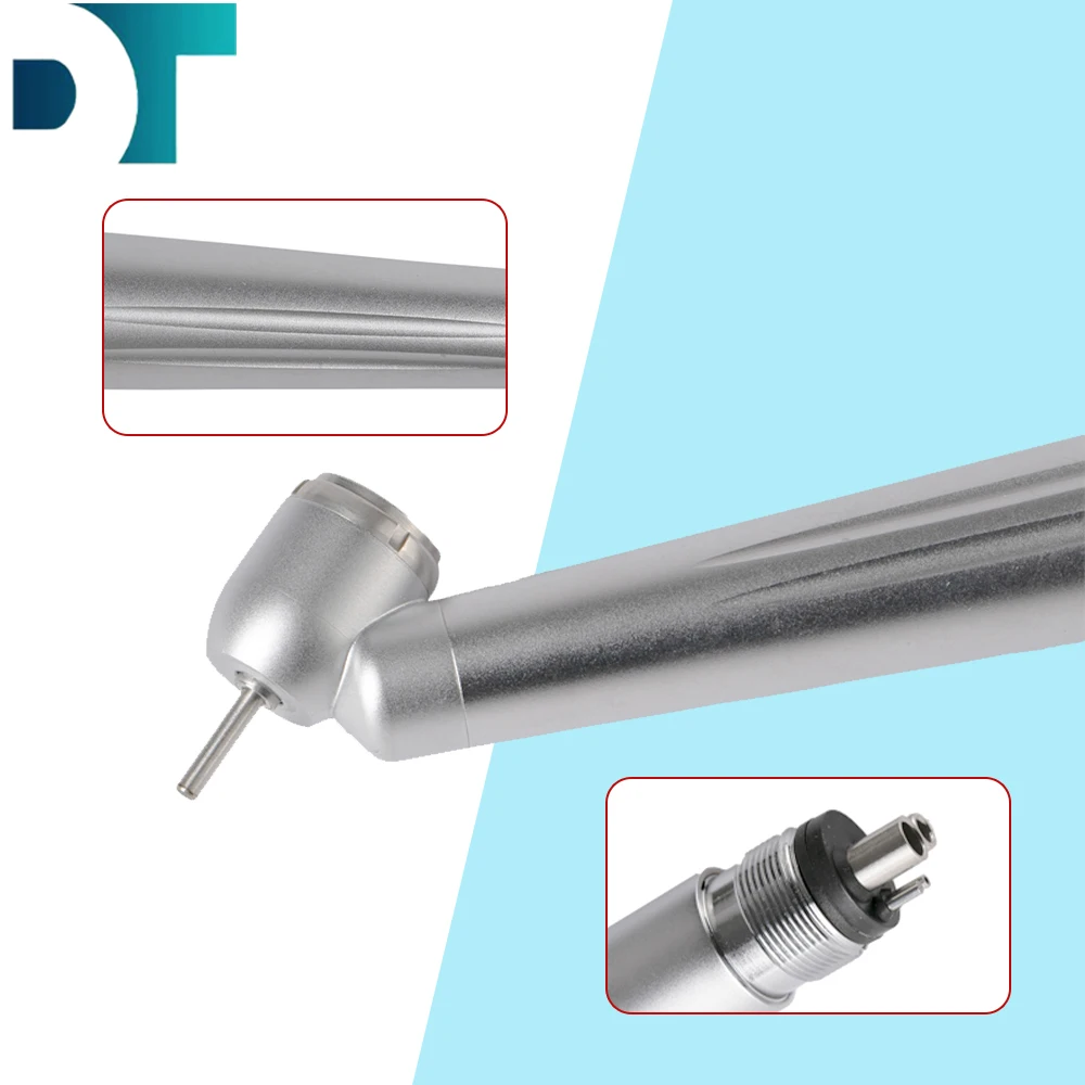 Dentist Dental 45 Degree High Speed Turbine Handpiece With E-Generator LED Light 4 Hole/ 2 Hole