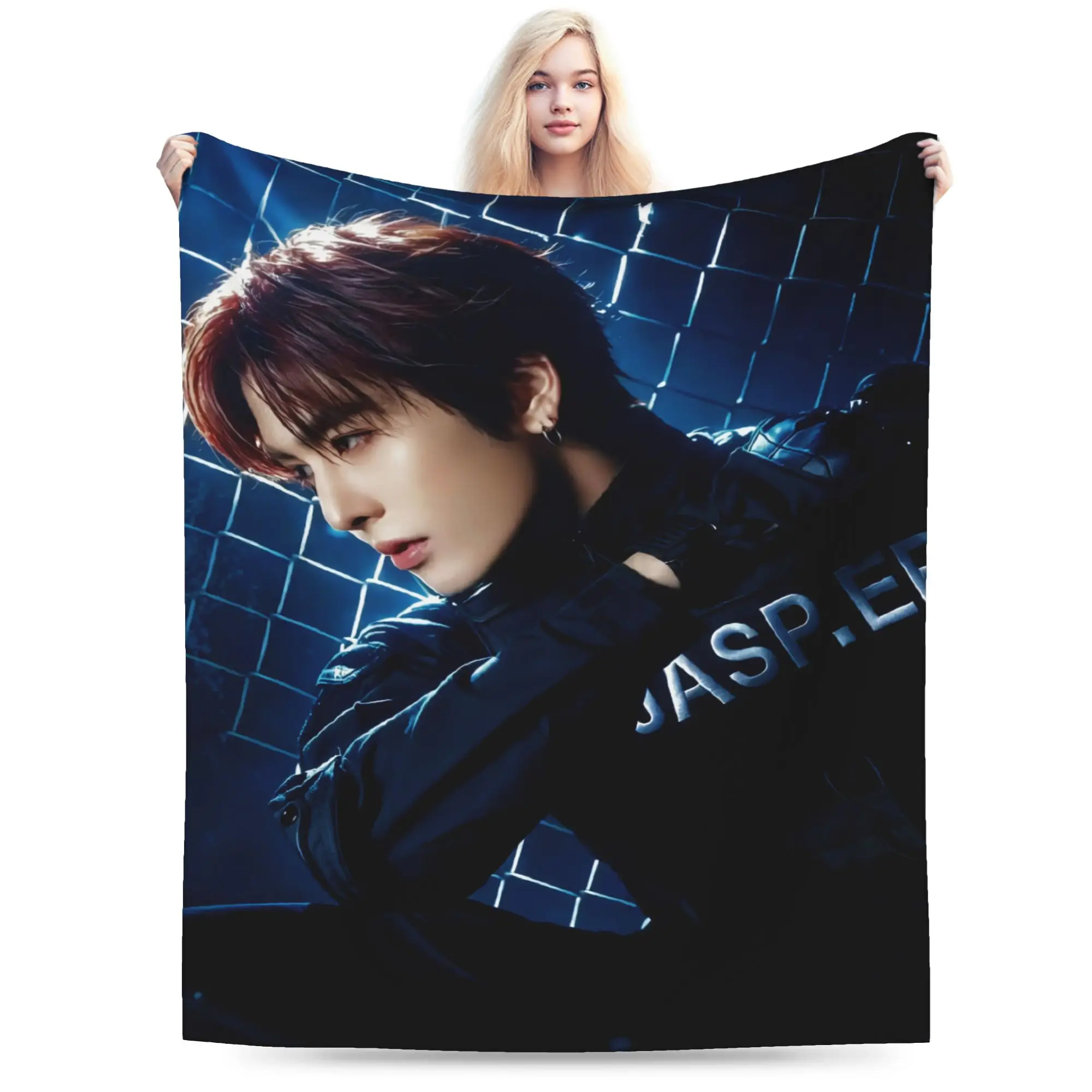 JASP.ER Group Blanket Adults  Flannel Throw Blanket For Bedroom Soft Custom Quality Bedspread Present