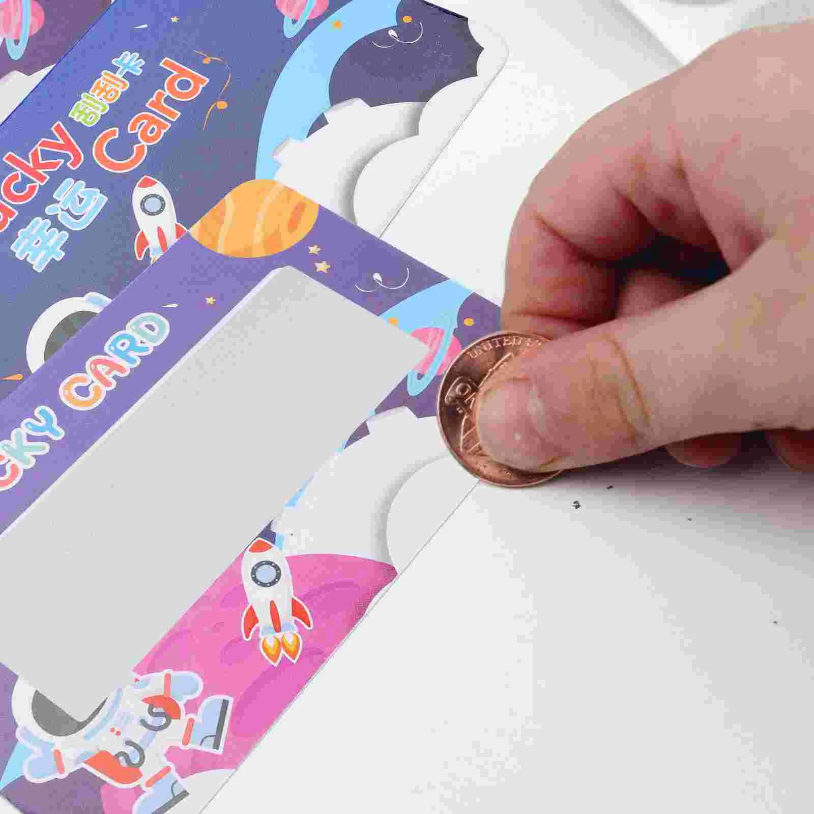 

100 Pcs Rewards Cards Sweepstakes Scratch off Wish Cartoon Scratch-off for Kids Prize Paper Coating Child Wishes