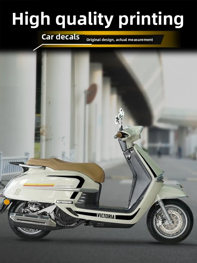 ملصق زخرفي مقاوم للخدش متغير اللون لـ 25 موديلًا من دراجات لونجي فيكتوريا 50i النارية