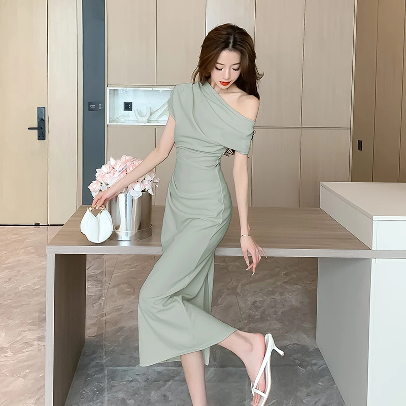 Summer Fashion Elegant Off Shoulder Evening Party Dresses Sexy Vintage Casual Prom Birthday Vestidos Female Chic Clothes Robe