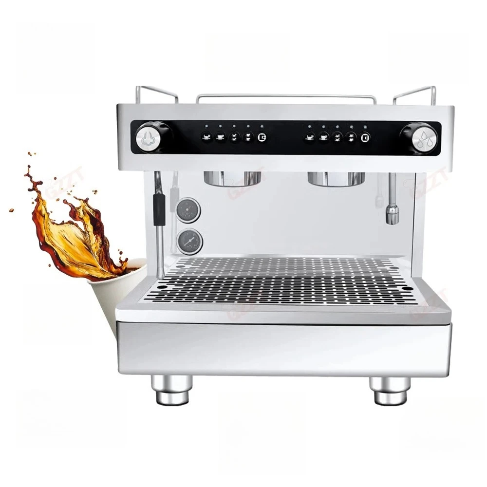 

НОВИНКА-Кофемашина для эспрессо, коммерческая с двухгрупповой промышленной кофемашиной, 9-барный роторный насос, коммерческая кофеварка для эспрессо