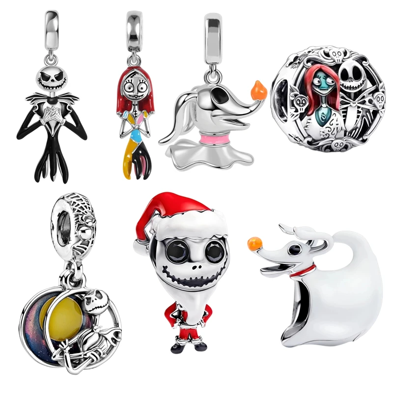 Miniso الكابوس قبل عيد الميلاد جاك سالي صفر استرخى خرزة ساحرة ملائمة سوار أصلي لتقوم بها بنفسك مجوهرات رائعة هدية النساء