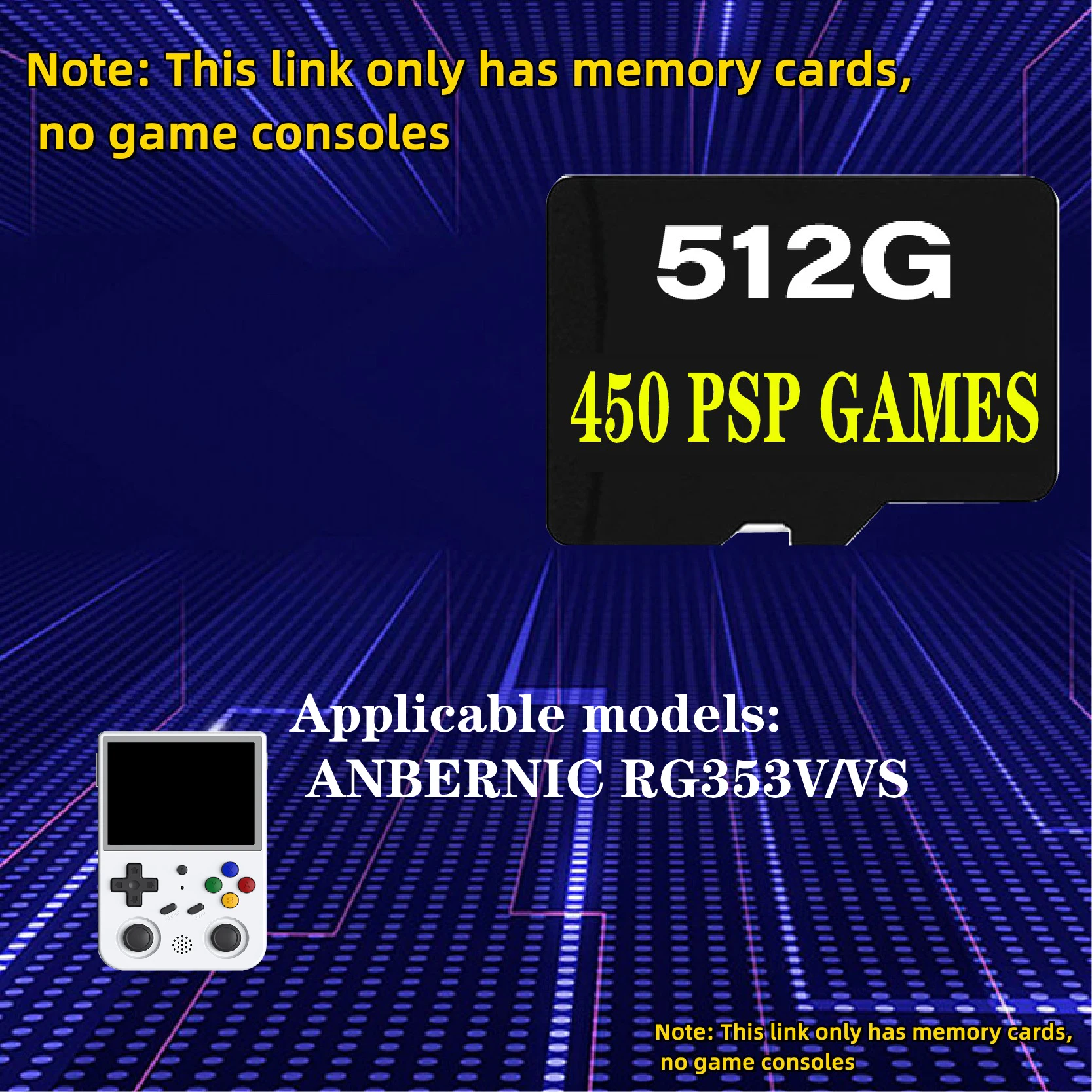 ANBERNIC RG353V RG353VS 512GB TF Card Preloaded Games Memory Card ONLY 100K Games Retro Handheld Game PSP DC SS PS1 NDS