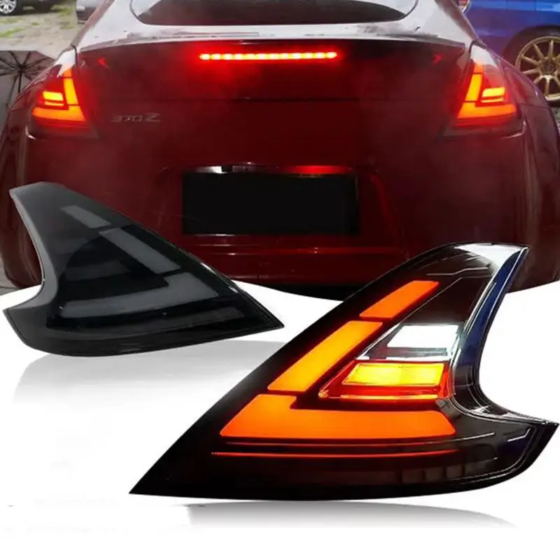 

FOR 2009-370Z Z34 SEQUENTIAL TAILLIGHTS LED LAMP SMOKED LENS