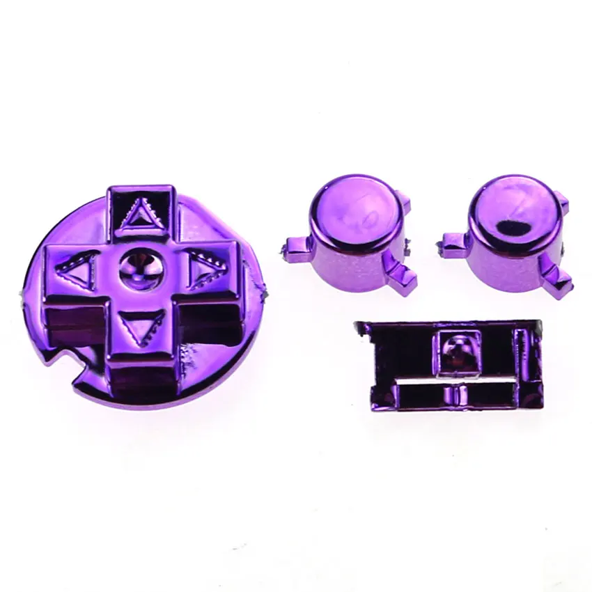 ChengHaoRan 1 Set For Gameboy Pocket GBP Replacement Keypads A B D Pads Power ON OFF Button Chrome & Silicone Conductive Rubber