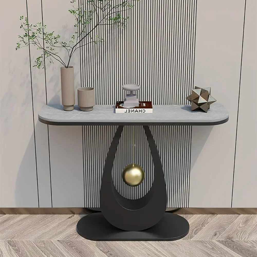 Mesa de pasillo moderna europea, mesa esquinera nórdica portátil y elegante, mesa esquinera de calidad de lujo para sala, muebles para el hogar
