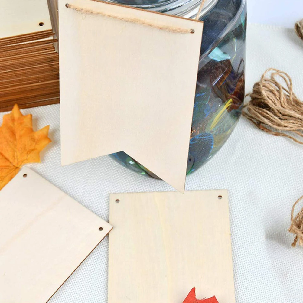 

10pcs Blank Wooden Slices Diy Crafts Unfinished Wood Boards Hanging Sign Decor Vintage Message Plate For Wedding Home Door Wall