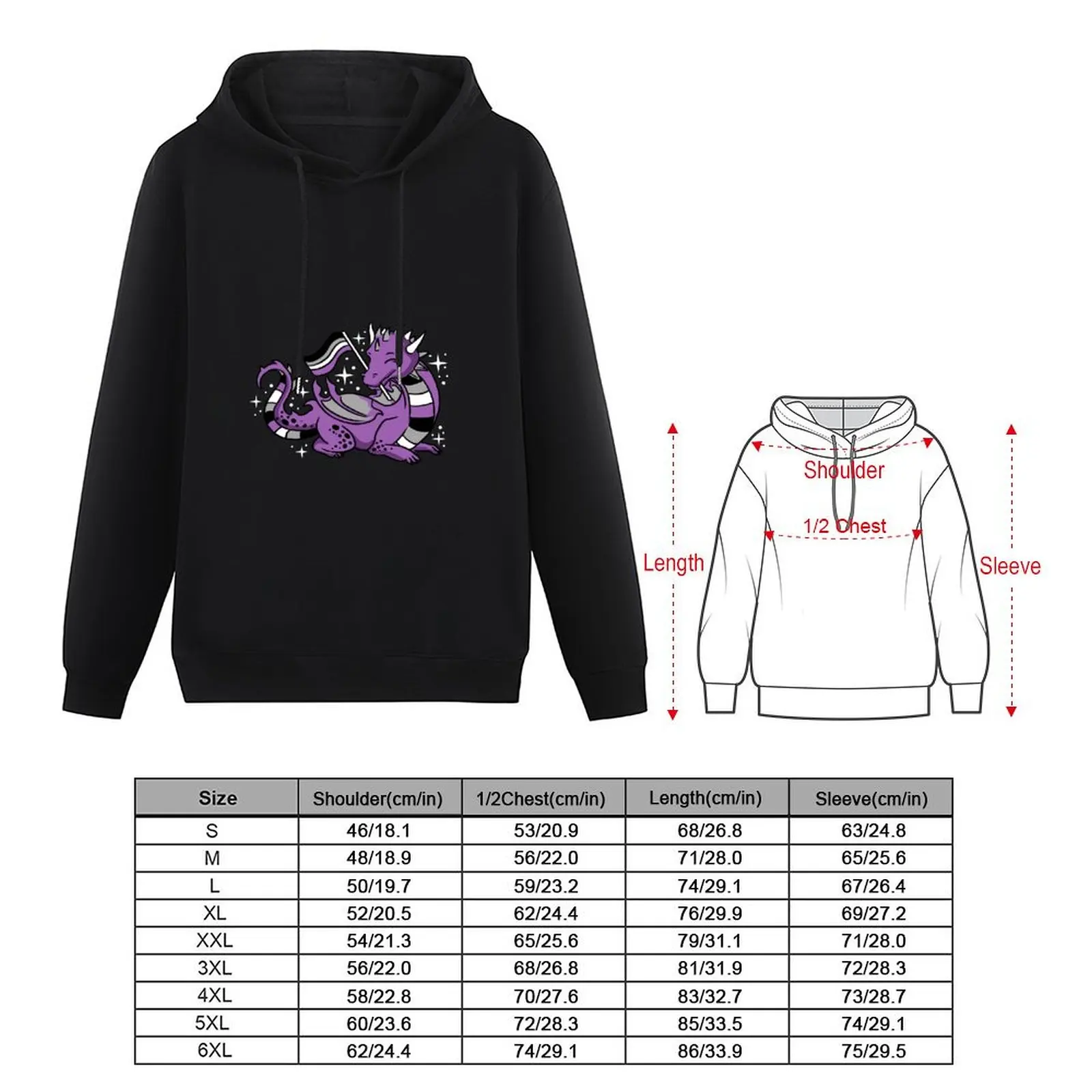 Ace Pride Dragon For Asexual Pride Day Pullover Hoodie korean style clothes new in hoodies & sweatshirts