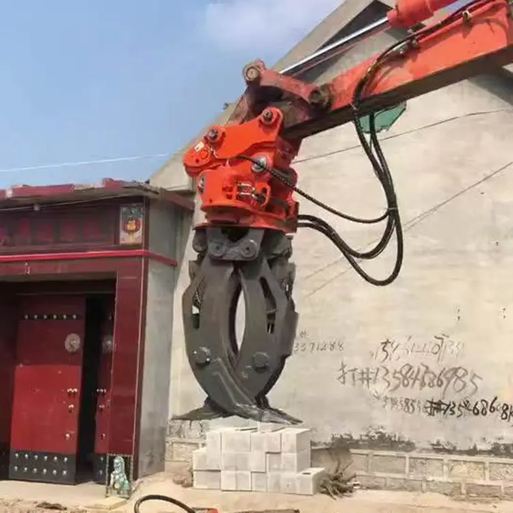 Grappolo di tronchi rotante idraulico dell'escavatore di pietra di qualità di fabbrica