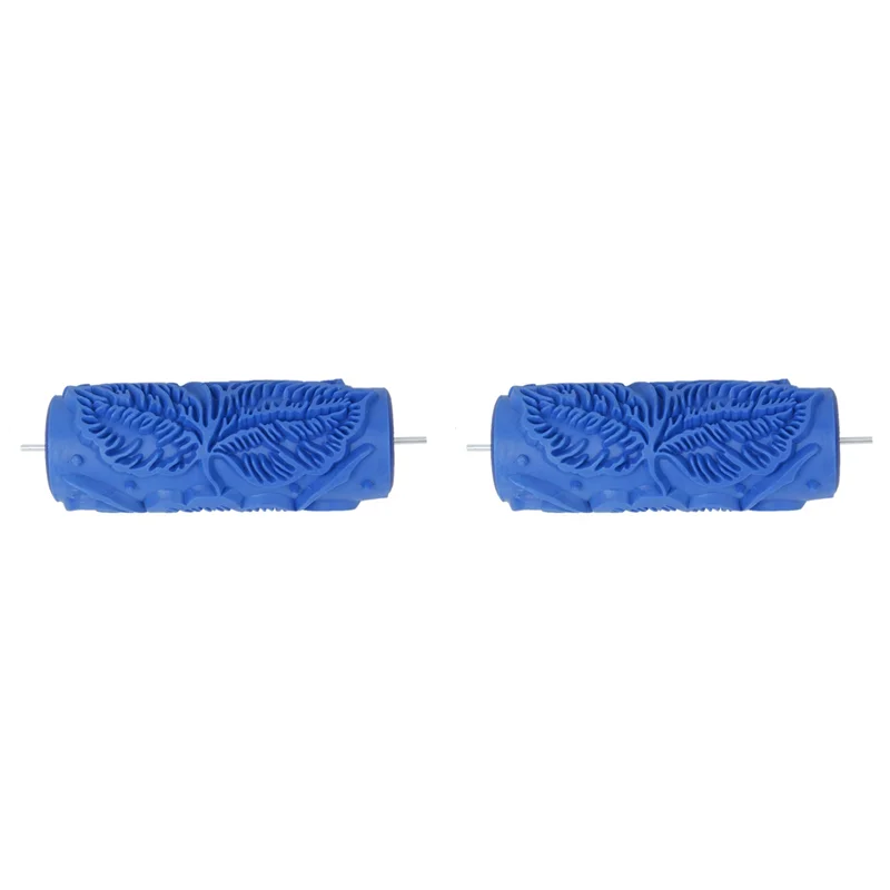 AB35-2Pcs Rolo com padrão floral azul de 15 cm