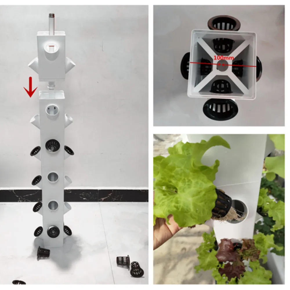 Imagem -03 - Customizável Hidroponia Torre Vertical Aeroponic Crescer Kit Sistema para Casa Jardim Estufa para Plantar Morango Legumes