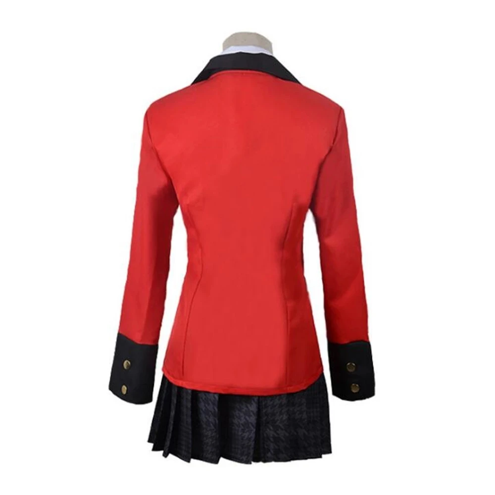 Kakegurui Jabami Yumeko Cosplay Costume Halloween Sayaka Compulsive Gambler Cosplay School Girl Pleated Skirt Uniform Full Set