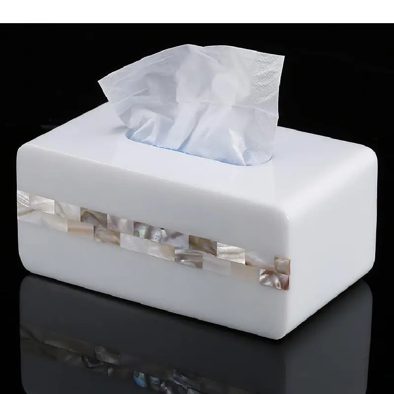 

NEW Style Resin Car Home Rectangle Shaped Tissue Box Kitchen Bathroom Household Living Room Desktop Towel Napkin Tissue Holder