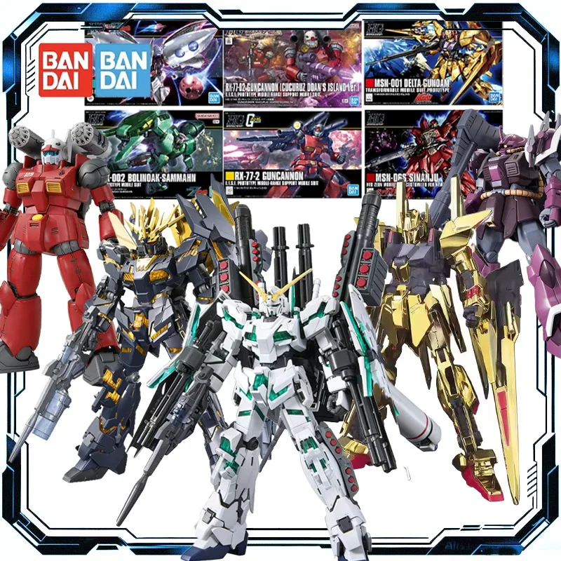 

Bandai Original HGUC 1/144 Unicorn Gundam Magic Crab Rick Dom AMX-004 Model Kit Action Figure Toys for Boys Girls Kids Gift