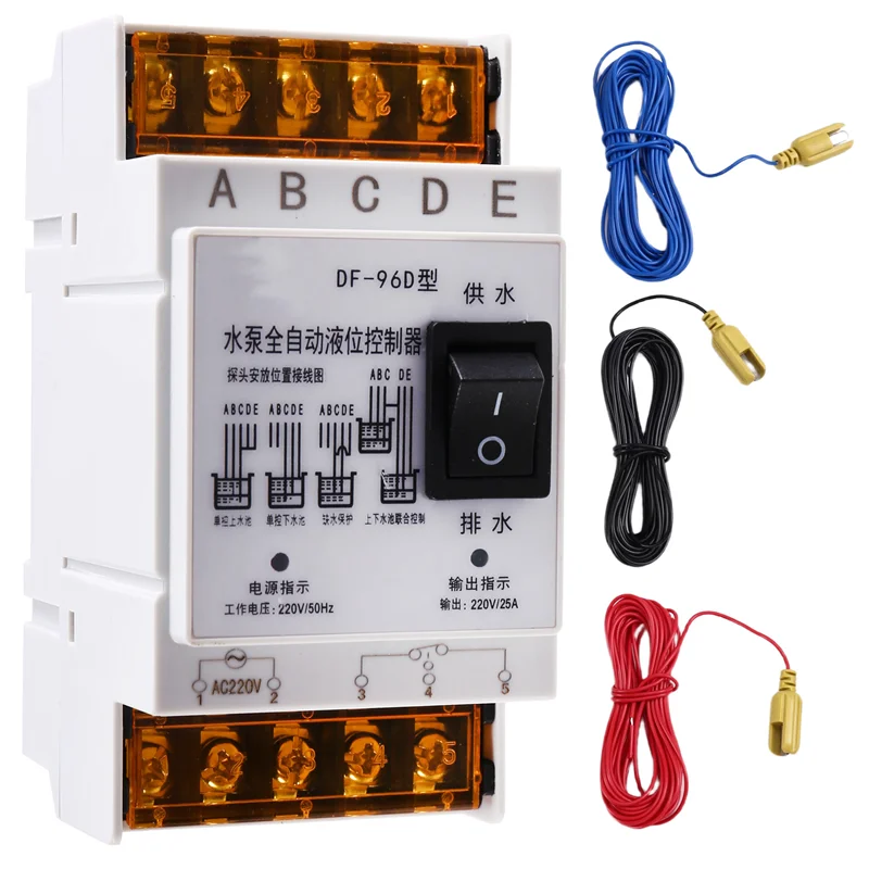

AONEQ-New Automatic Water Level Controller Switch 25A 220V Water Tank Liquid Level Detection Sensor Water Pump Controller