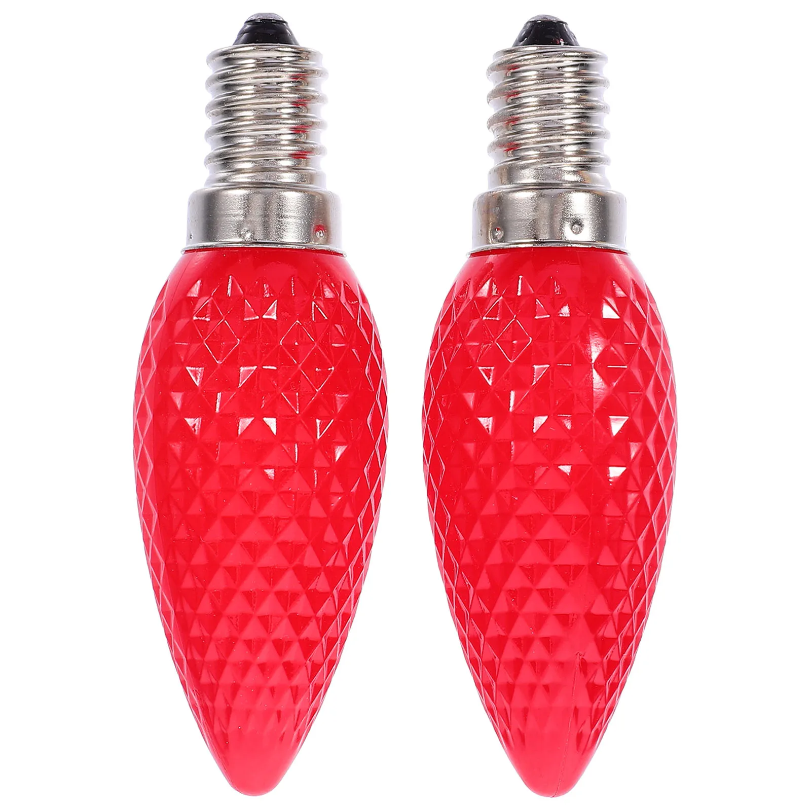 

2Pcs LED Bulbs Colored E14 Diamond Pattern Christmas Led Bulb Full Brightness Christmas Decorations SMD String Lights