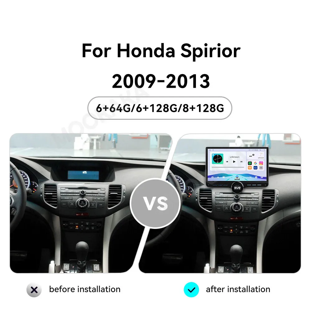 11.5'' Single knob Android Auto Radio For Honda Spirior 2009~2013 Multimedia Navigation Car Stereo Receiver player Head Unit BT