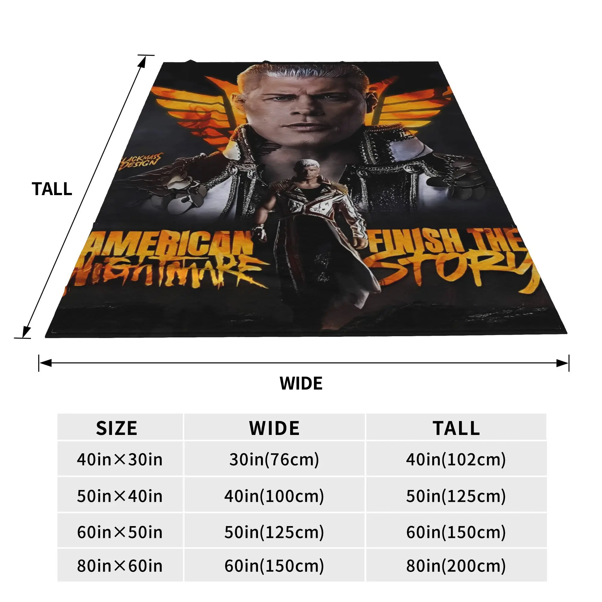 كودي رودس المصارعة بطانية قطيفة الطلاب الفانيلا رمي بطانية للأريكة السرير تصميم ناعم جودة المفرش هدية