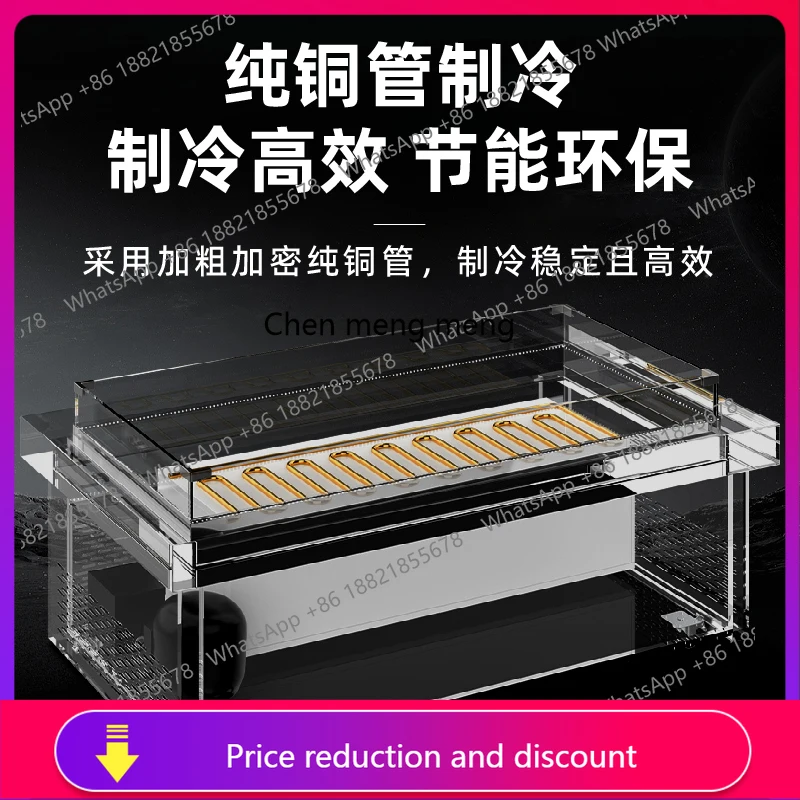 

A la carte шкаф под дерево, лестница, ледяной стол, витрина для фруктовой рыбалки, распылительная морозильная камера, реклама