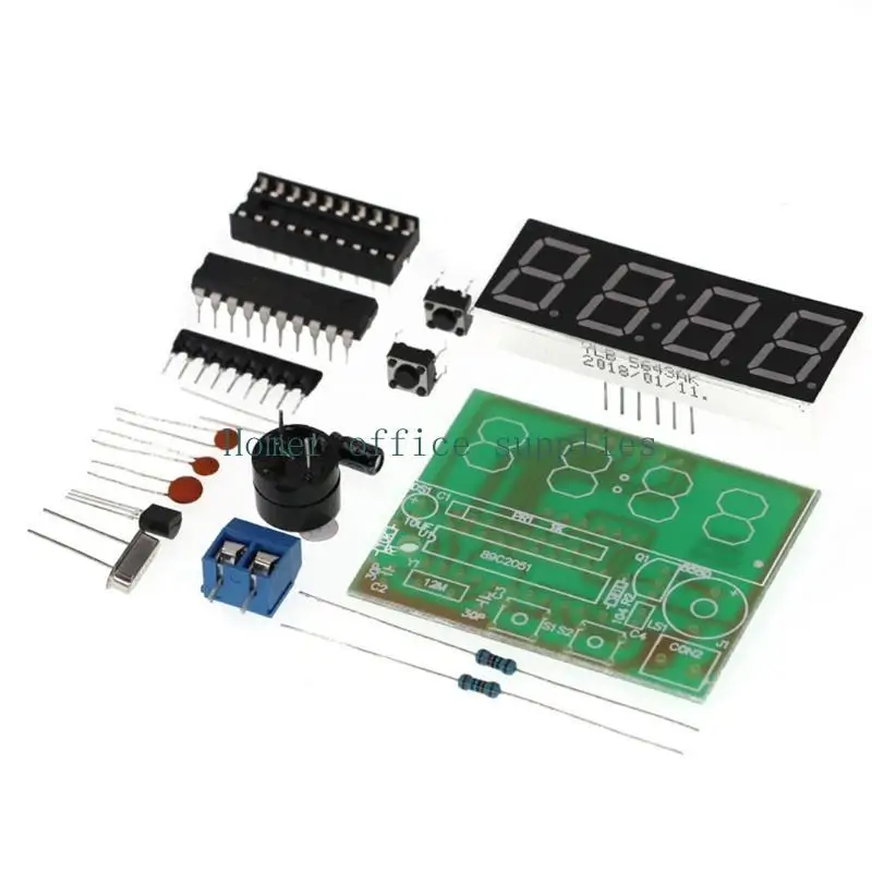 K43B prática solda relógio digital 4 bits