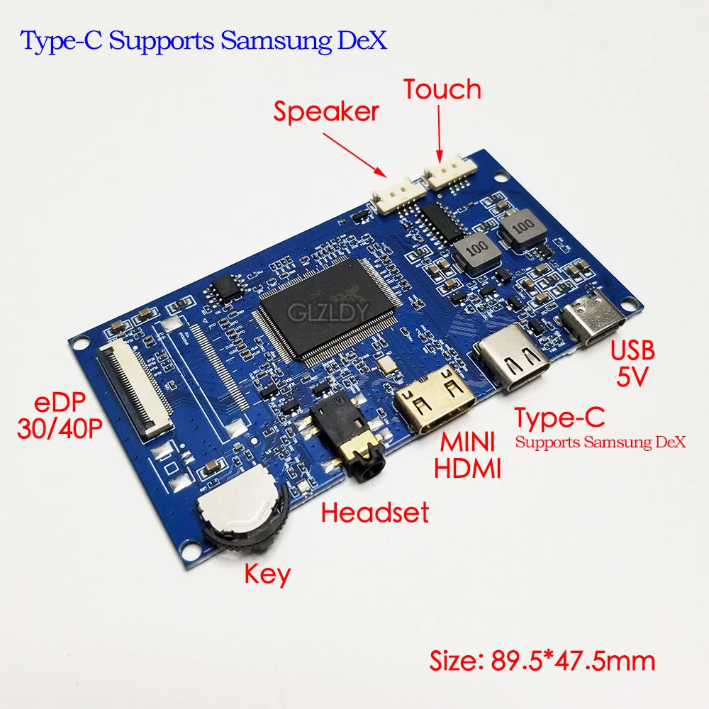 Mini HDMI zu EDP 30Pin/40Pin IPS Bildschirm 60Hz LCD Treiber Controller Board Monitor Laptop TYPE-C 1366*768 1920*1080 2560*1440 1600