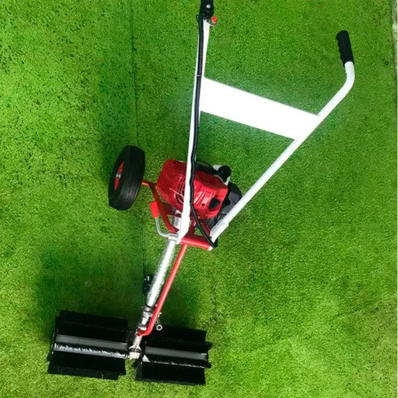 Hand-Held Two-Stroke Artificial Turf Groomer Push-Type Mini Sweeper