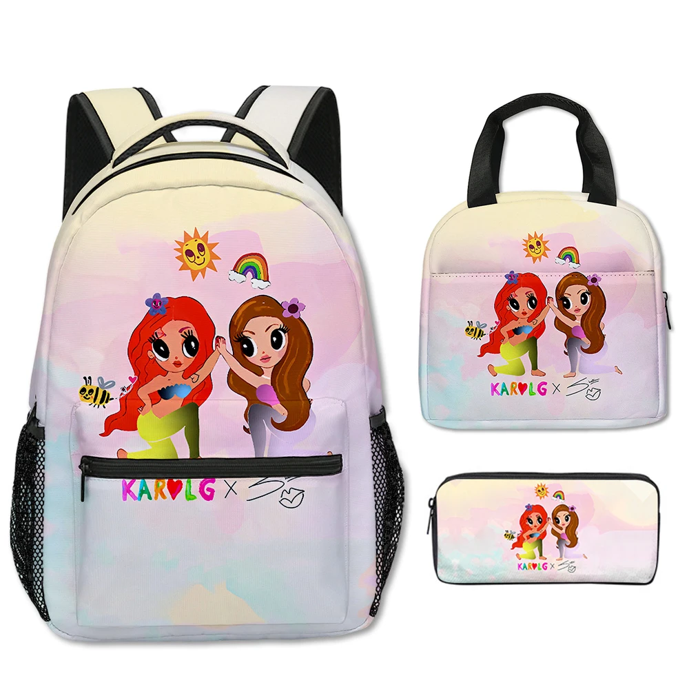 Classic Popular Funny Manana Sera BonitoI 3D Print 3pcs/Set School Bags Travel Notebook Backpack portable Lunch bag Pencil Case