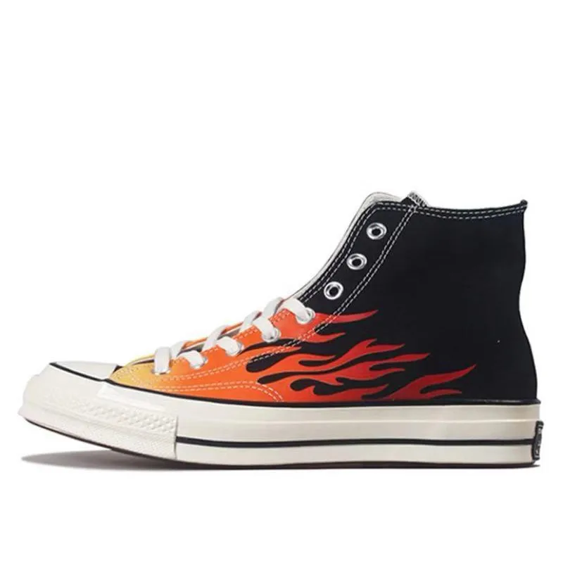 Converse 1970s ctas 70 hi flame resistant lightweight high top canvas shoes for both men and women, black and red stitching